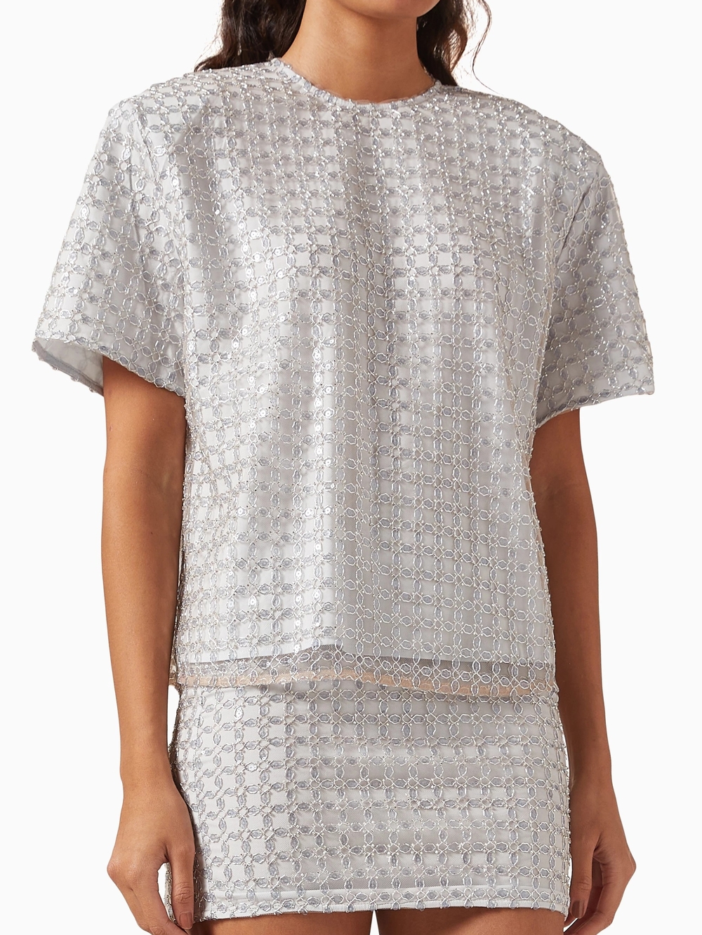 New - ROTATE Oversized Beaded Top